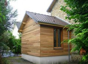 Extension de maison en bois avec toit plat ou avec pente à Lorient