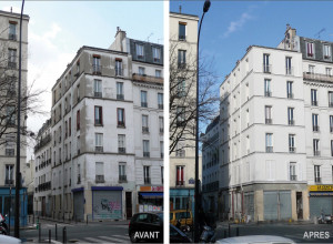 Ravalement de façade d'immeuble à Angers