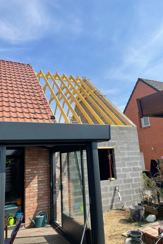 Réalisation d'une extension de maison