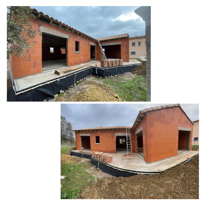 Construction de maison en bio-briques à Saint-Jean-de-Védas (34)