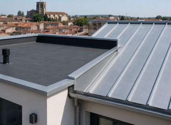 Étanchéité de toit-terrasse à Montech : membrane EPDM et asphalte coulé