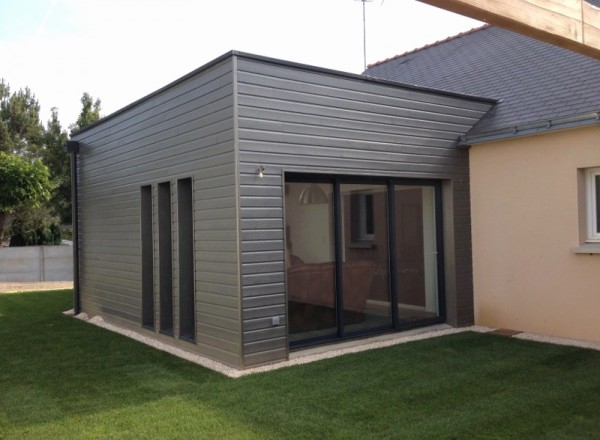 Extension de maison en bois à Vignol