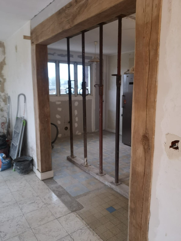 Réalisation d'une ouverture de mur porteur