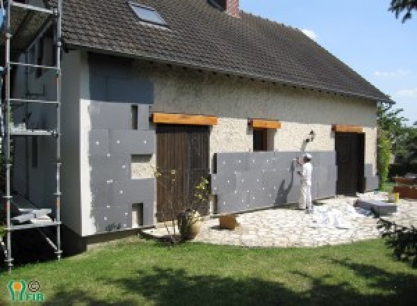 Isolation extérieure en panneaux polystyrène expansé (PSE) à Notre-Dame-d'Allençon