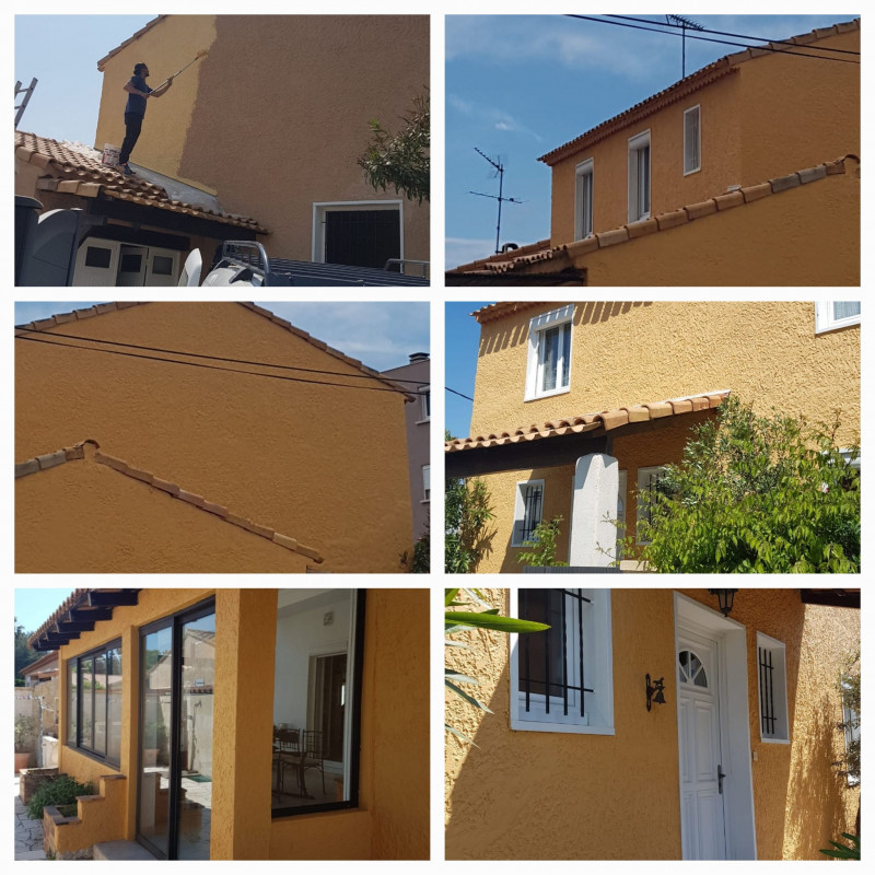  ravalement : enduit projeté à Marseille