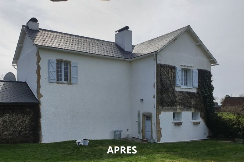  ravalement : enduit projeté à Tarbes