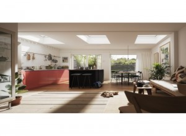 installation de puit de lumière pour l'agrandissement du salon à Cazenave-Serres-et-Allens