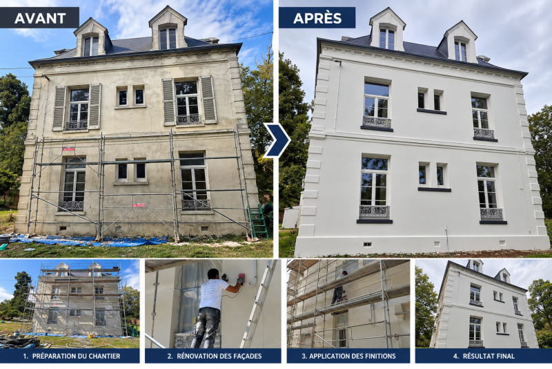 Ravalement de façade à Ailly-le-Haut-Clocher 