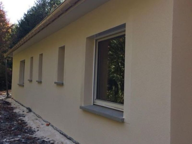  ravalement : enduit projeté à Tarbes