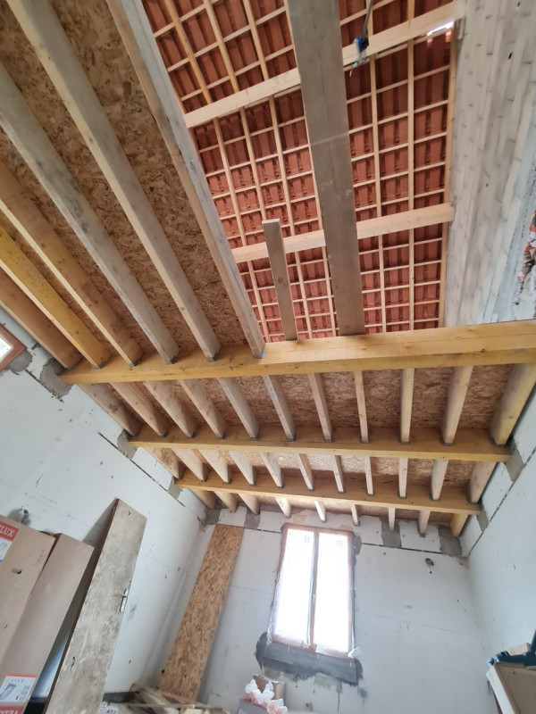 Réalisation d'une surélévation de maison