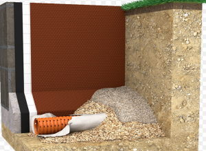 Traitement de l'humidité par un drainage à Villers-sous-Pareid